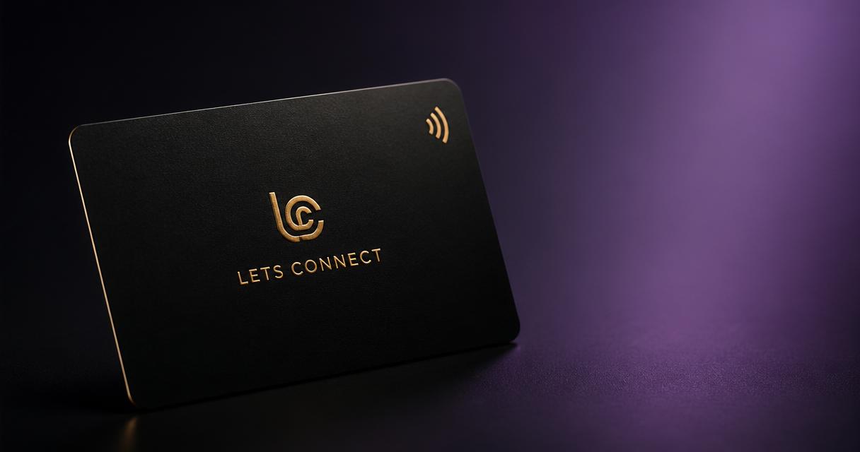 Lets Connect premium NFC business card with QR code