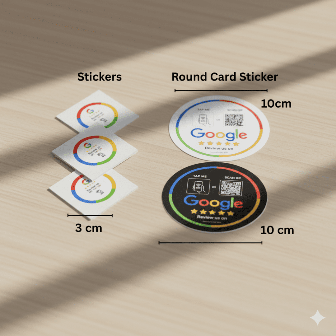 Google Review NFC plaque — wall-mounted review collection