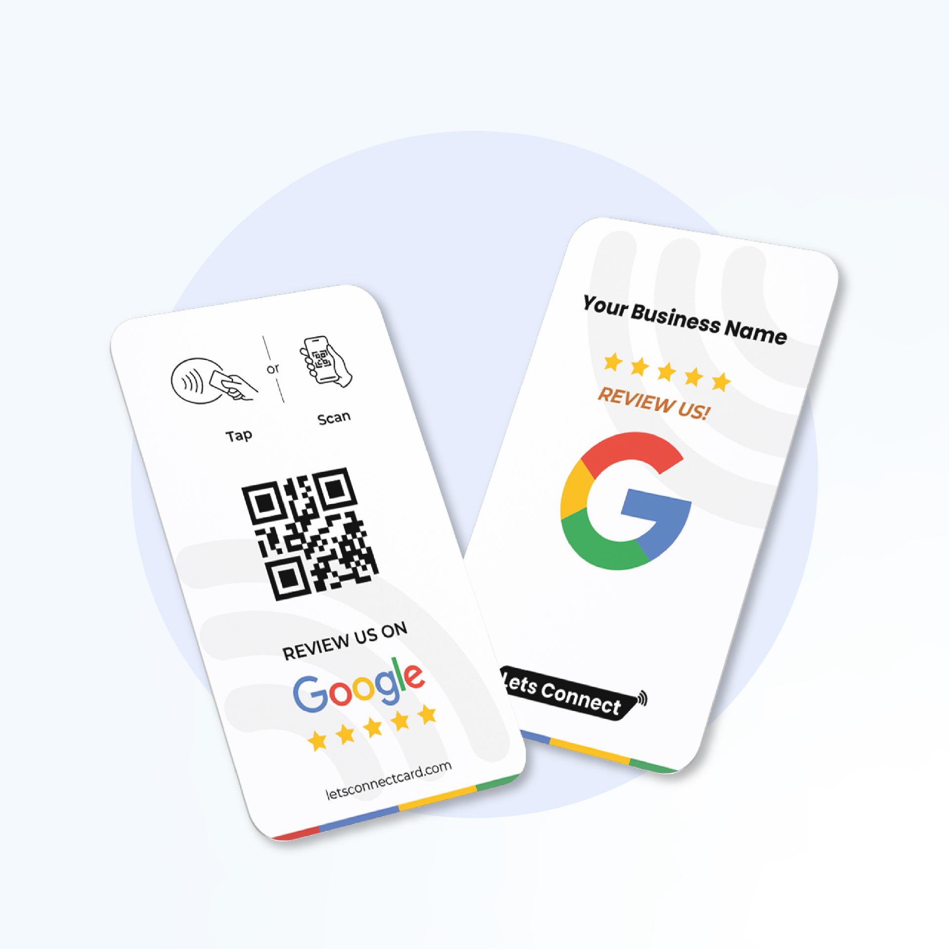 Google Review NFC card — collect 5-star reviews with a tap