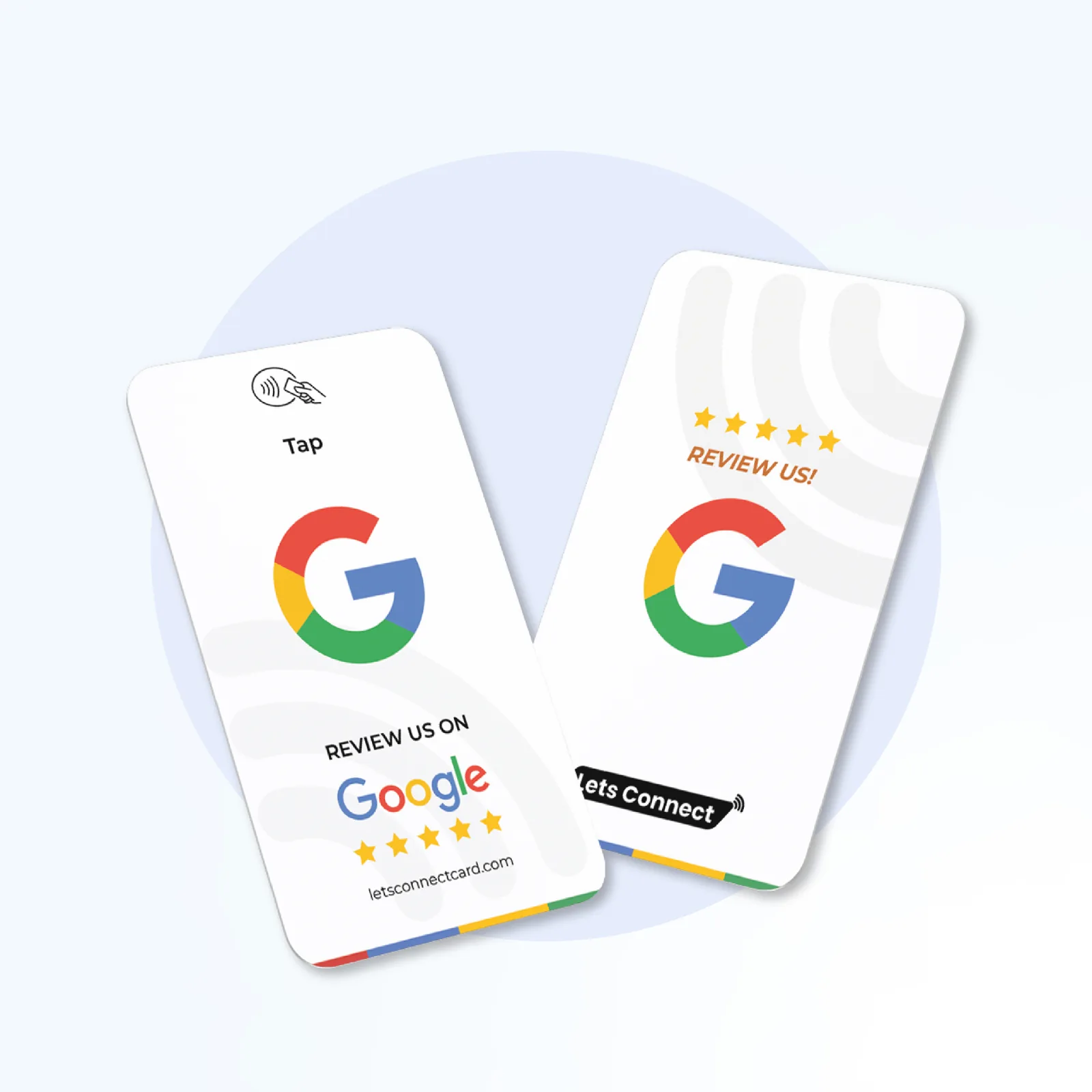 Minimal Google Review NFC card design