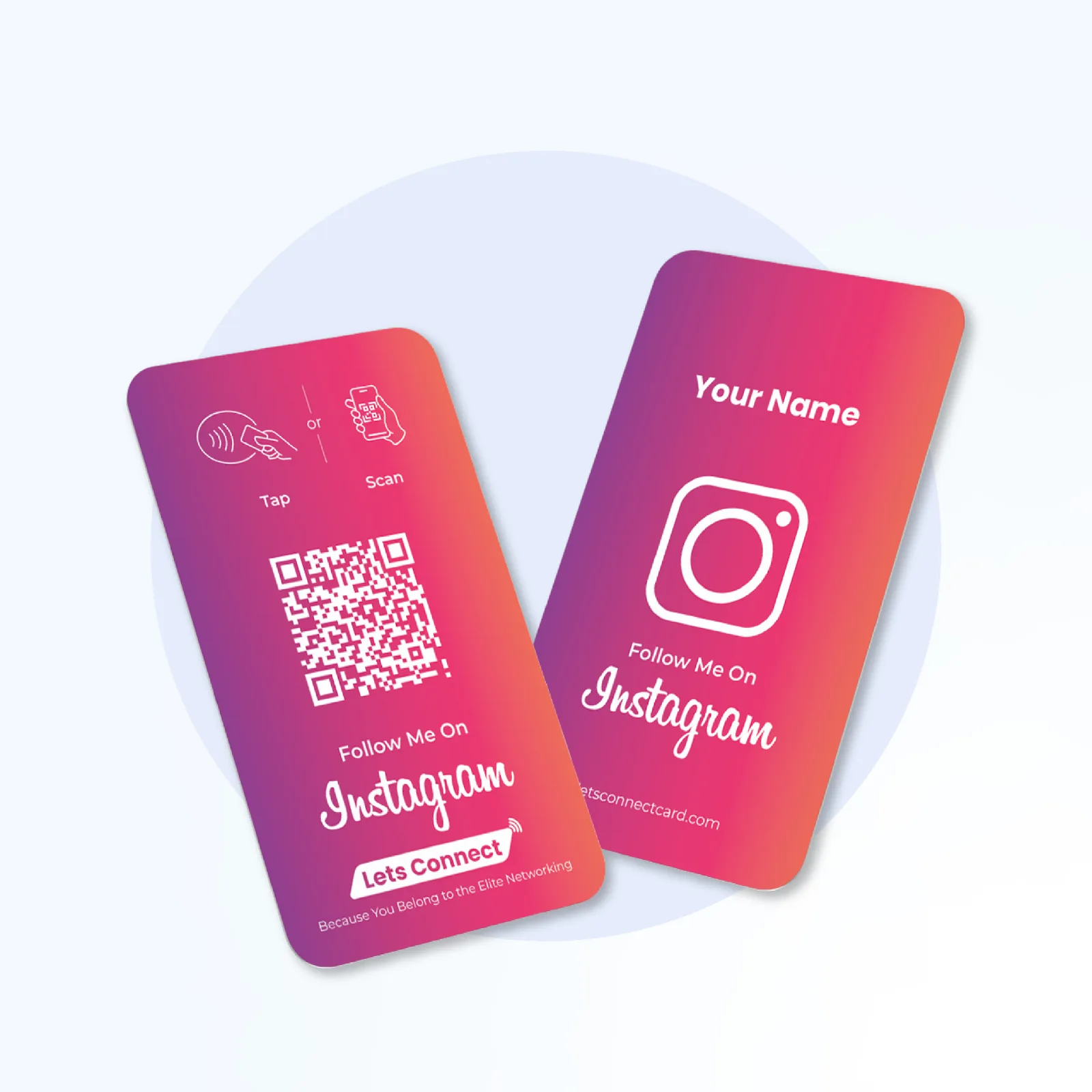 Instagram Business Card with NFC & QR Code — Instagram NFC business card with name and QR code