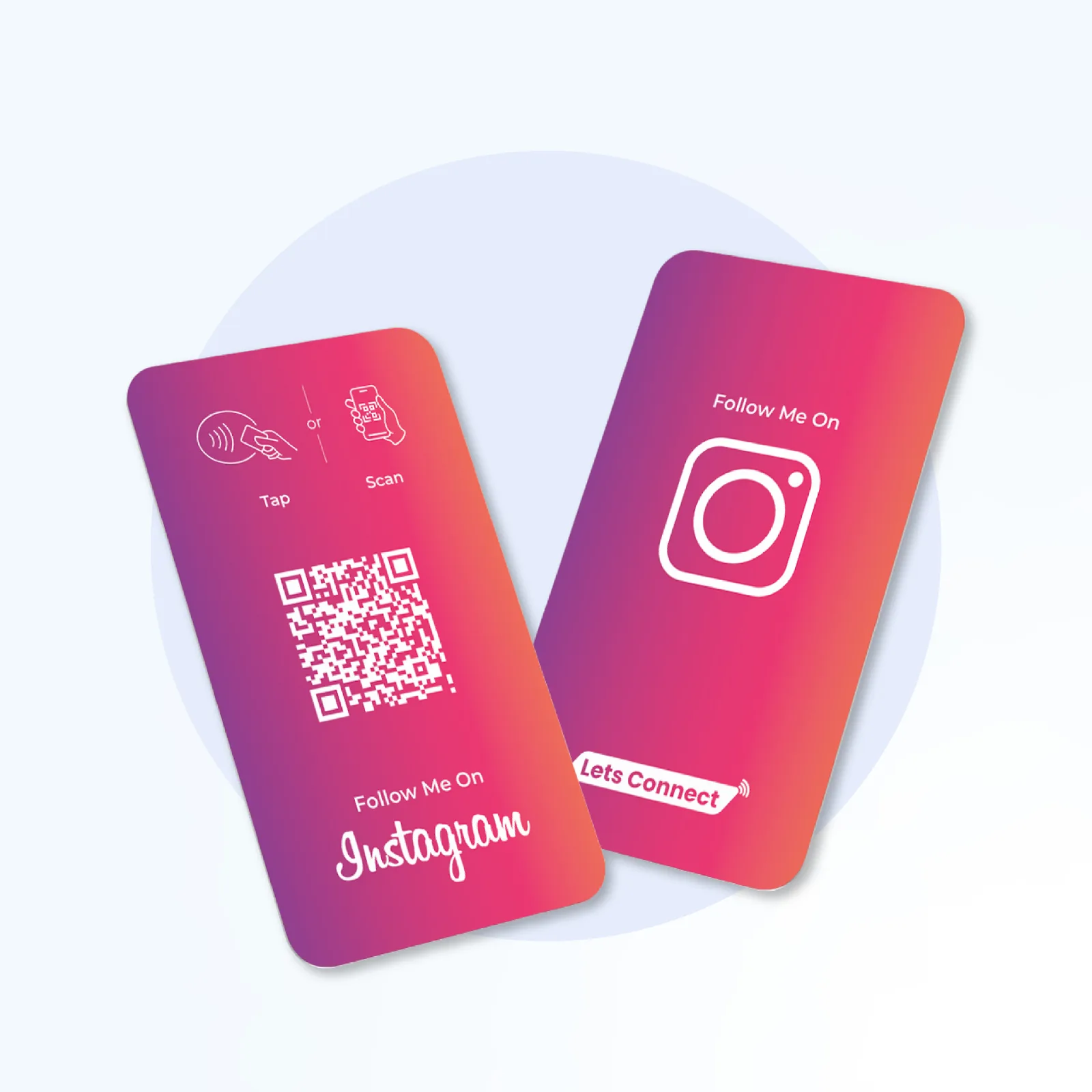 Instagram tap-to-follow NFC card design
