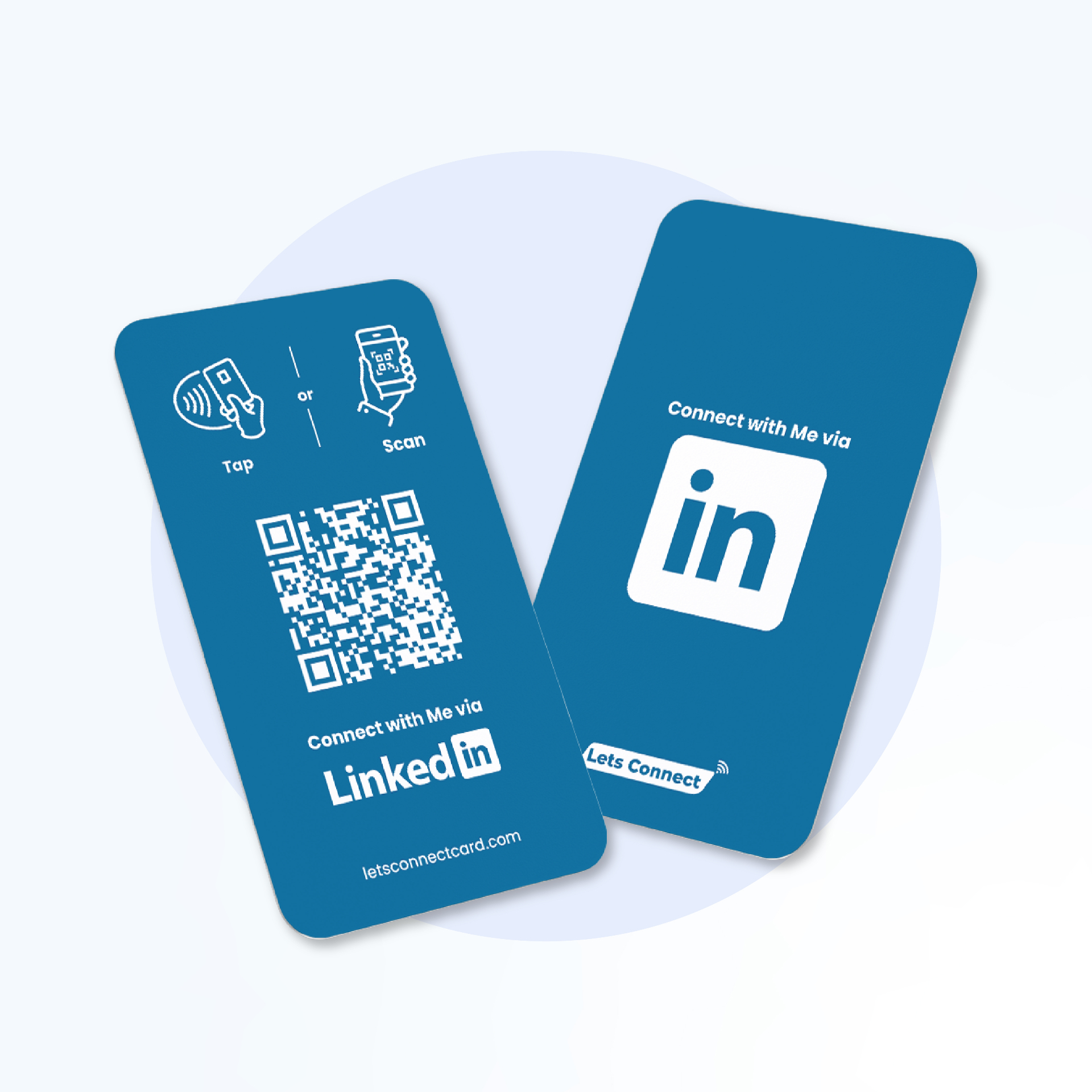 LinkedIn NFC business card — tap to open your LinkedIn profile