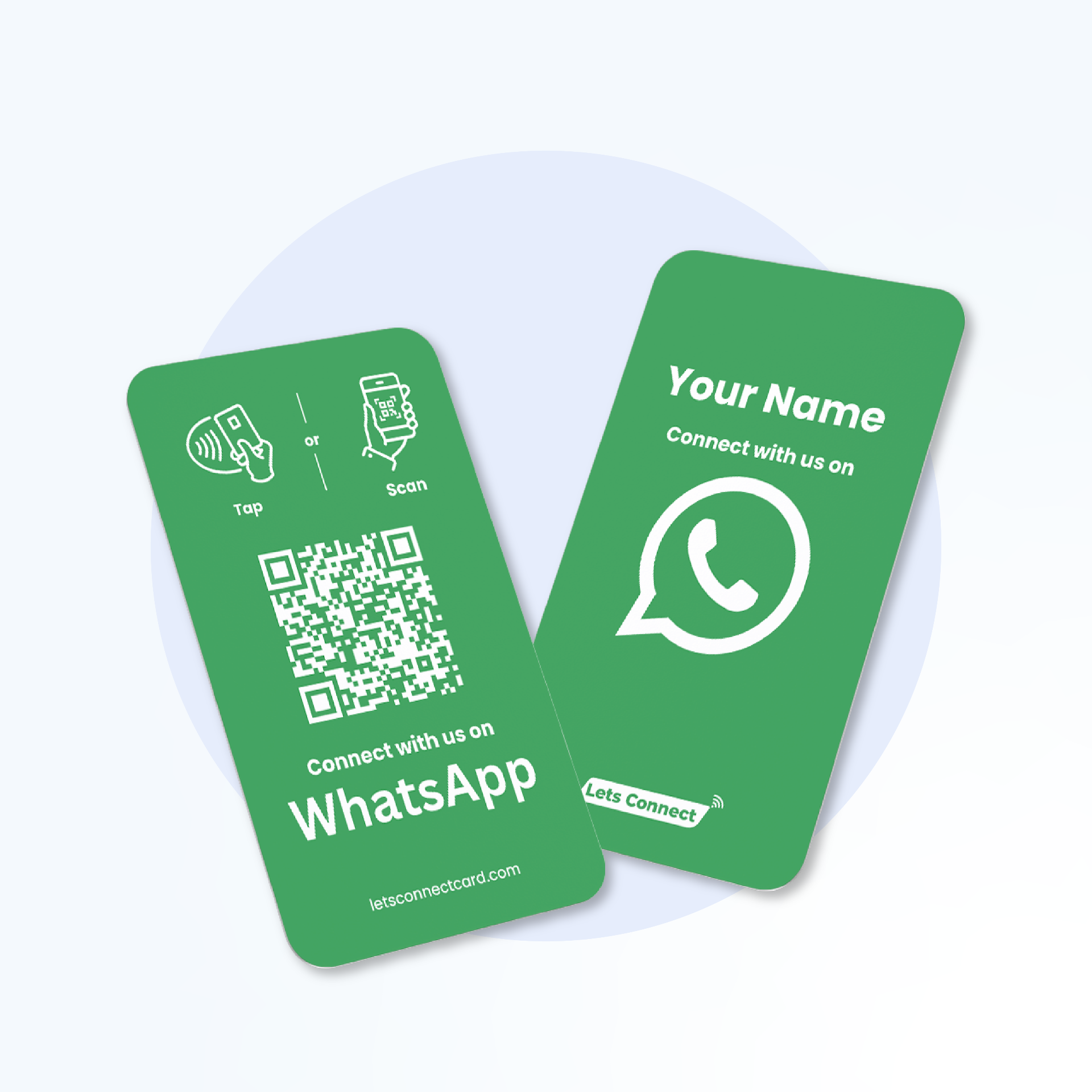 WhatsApp NFC business card — tap to message