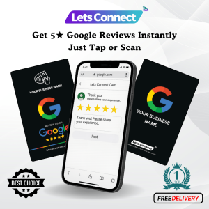 Google Review NFC Business Card with QR Code