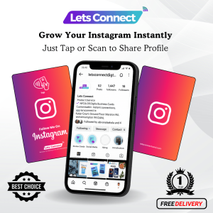 Instagram NFC Business Card with QR Code