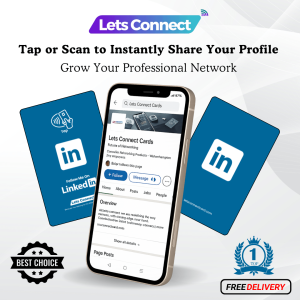 LinkedIn NFC Business Card with QR Code