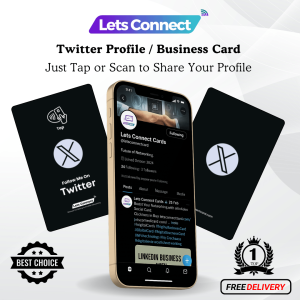 Twitter NFC Business Card with QR Code
