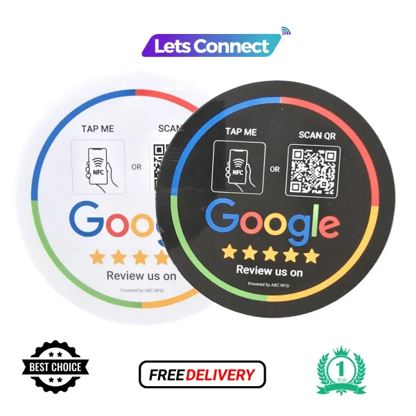 black NFC+QR 10cm